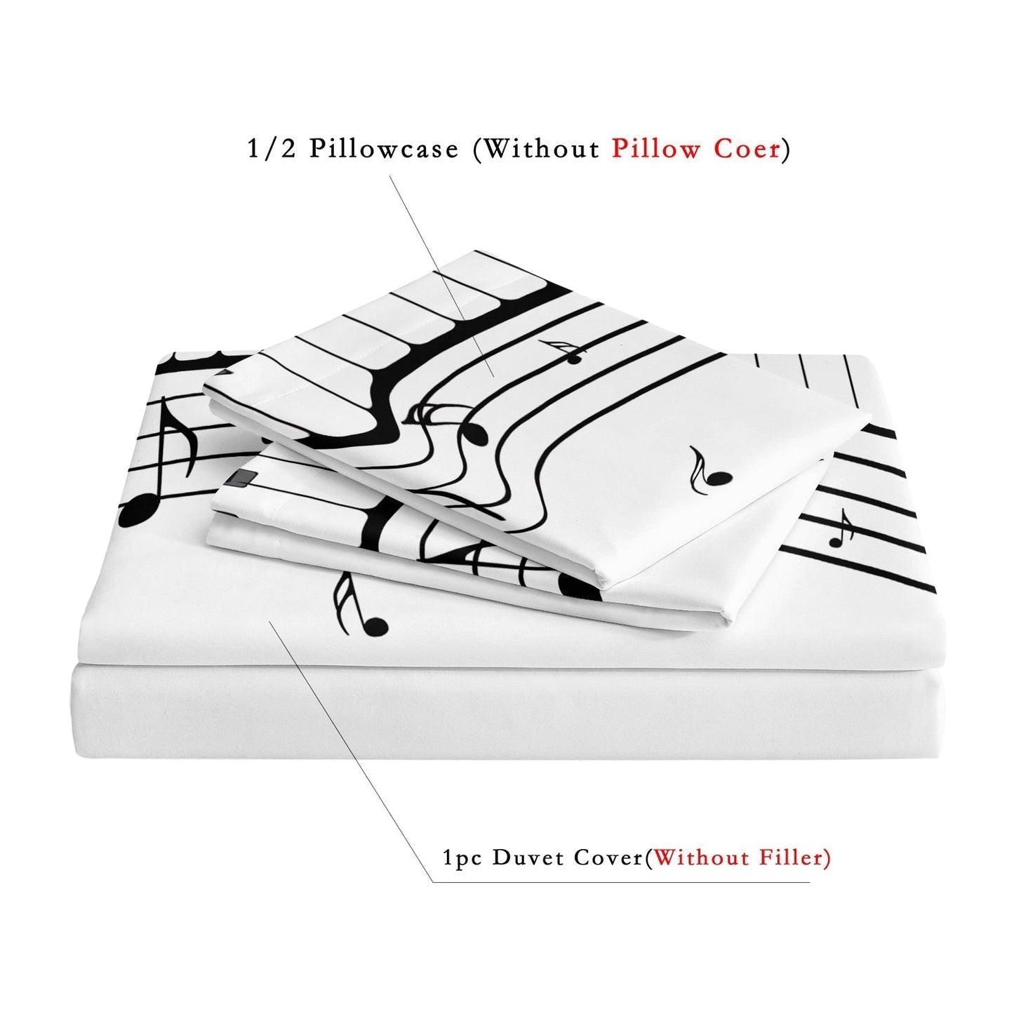 Dekbedovertrekset - MelodyLuxe - Muzikaal Design - Zacht Katoen Comfort