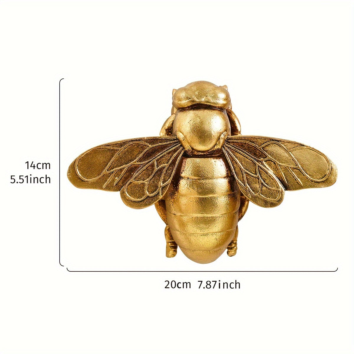 Wanddecoratie - BeeVibe - Gouden Hars - 3D Honingbij Ornament