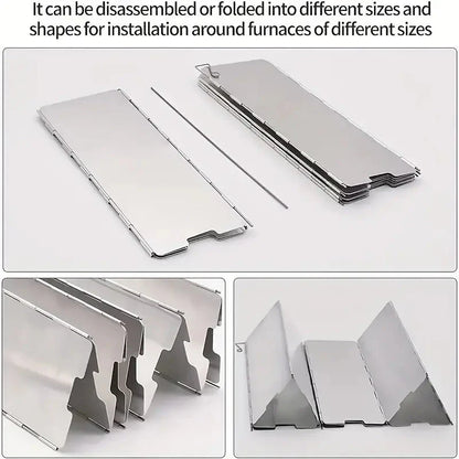 Windscherm Campingkooktoestel - FlameGuard - Opvouwbaar Ontwerp - Windbescherming