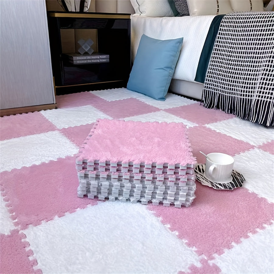 Vloerkleed Set - CozyTiles - Zacht Mat - Wasbaar & Anti-Drop