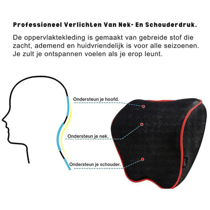 Auto Nek Kussen - RestEase - Geheugen Foam - Ergonomische Ondersteuning