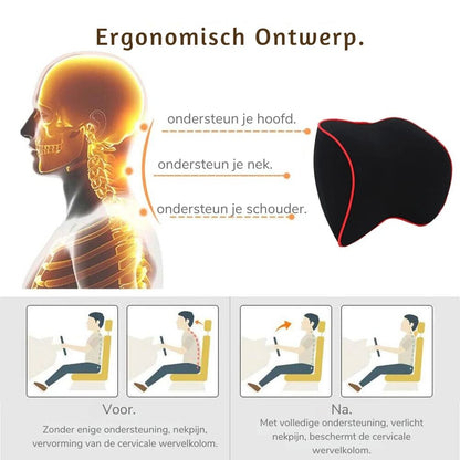 Auto Nek Kussen - RestEase - Geheugen Foam - Ergonomische Ondersteuning