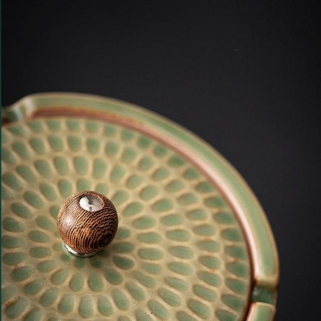 Asbak - RetroVault - Handgemaakt Design - Keramiek met Deksel