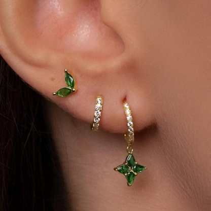 Goud Vergulde Oorbellen Set - Auréla - Fijn Ringontwerp - Elegant Sieraad Cadeau