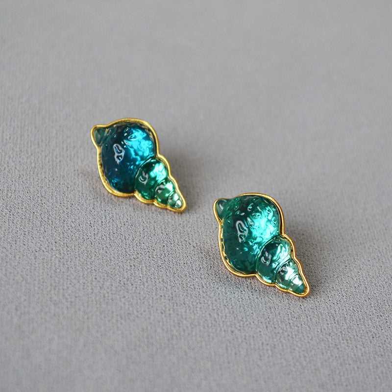 Hangende Schelpenoorbellen - Marisca - Oceaanblauw Design - Boho Strandstijl