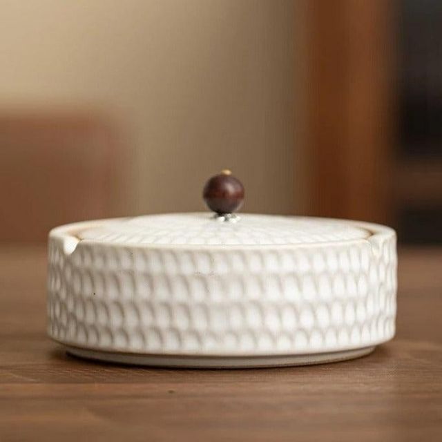 Asbak - RetroVault - Handgemaakt Design - Keramiek met Deksel