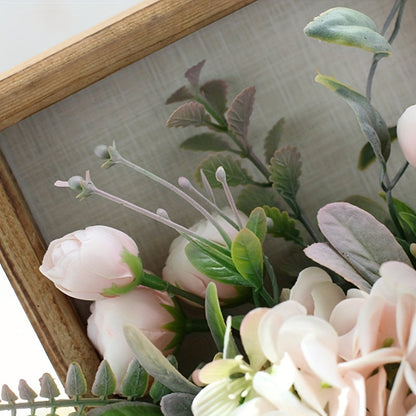 Wanddecoratie - NatureBloom - 3D Bloemontwerp - Houten Lijst