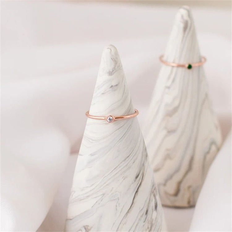 Geboortesteen Ring Sieraad - Auravella - Persoonlijk Cadeau Idee - Elegante Dames Accessoire