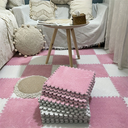 Vloerkleed Set - CozyTiles - Zacht Mat - Wasbaar & Anti-Drop