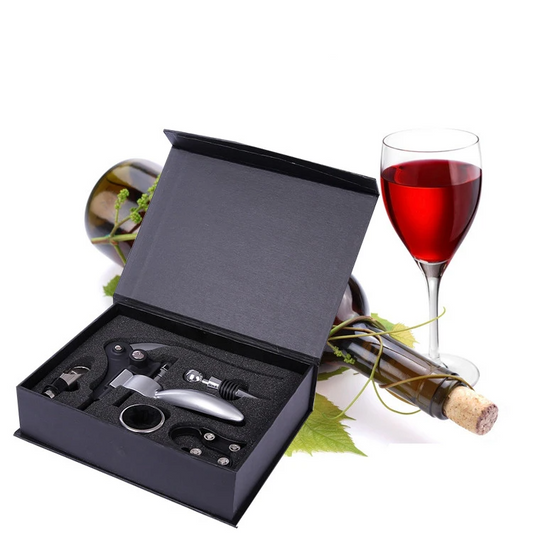 Wijnflesopener Set - CorkMaster - Druppelring - Ober Kurkentrekker