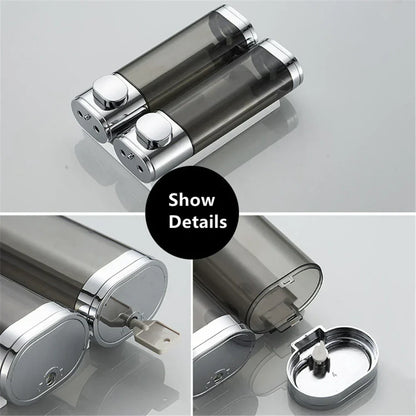 Wand Zeepdispenser - ClearMax - Retro Ontwerp - Houten Accenten