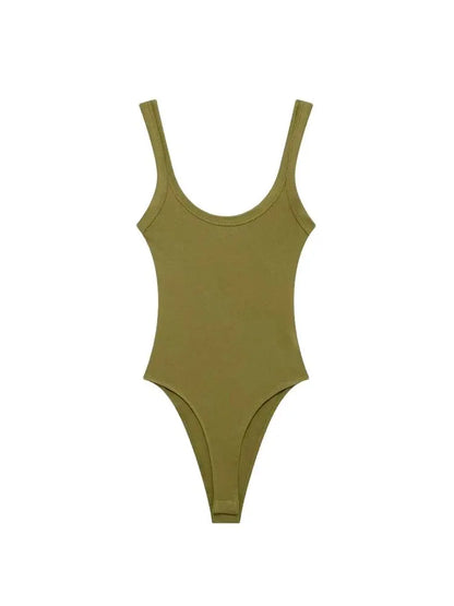 Bodysuit - LuxeFit - Ribstof - O-Hals Design