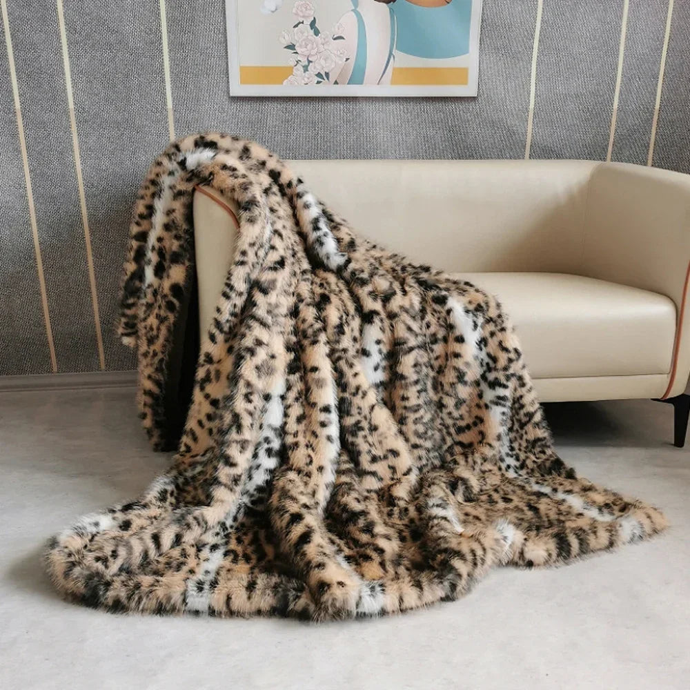 Nepplederen Deken - LuxeSoft - Dubbele Laag - Luipaardprint