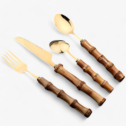 Bamboe Bestekset - EcoCraft - Duurzaam Materiaal - Elegante Vormgeving