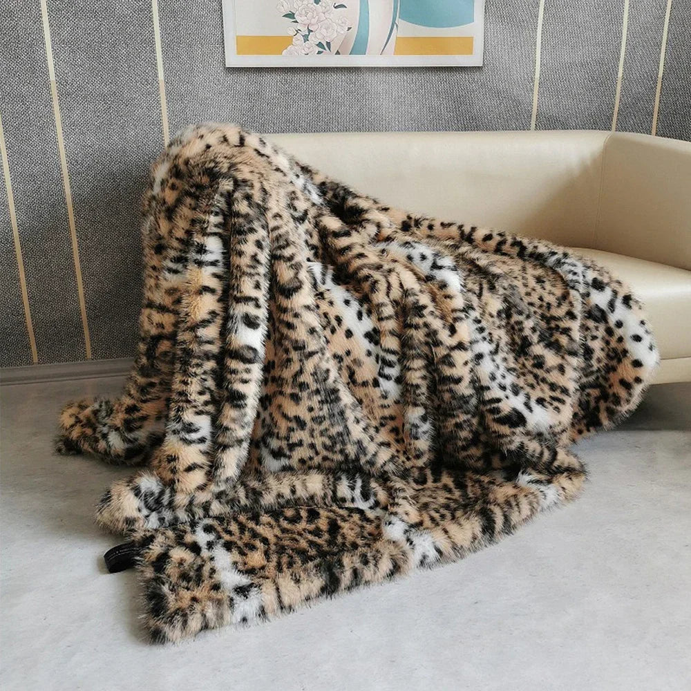 Nepplederen Deken - LuxeSoft - Dubbele Laag - Luipaardprint