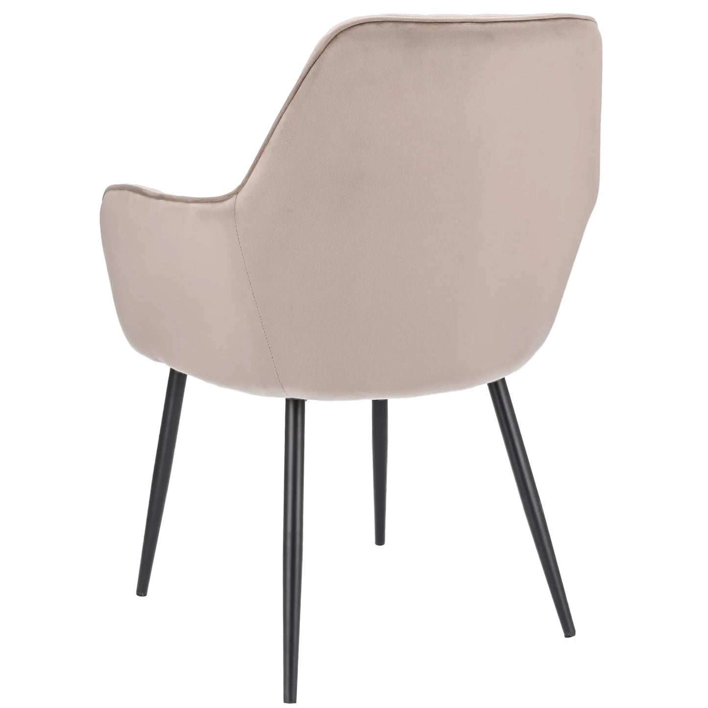 Accentfauteuil - Velvexa - Beige Fluwelen Bekleding - Moderne Woonkamerstoel