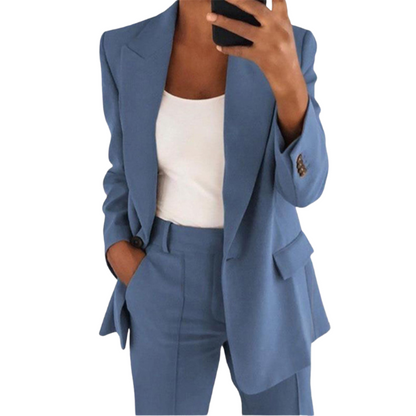 Blazer Broek Set - Zivelle - Elegante Kantoorstijl - Getailleerde Outfit voor Dames
