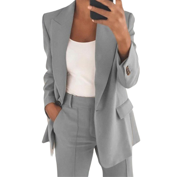 Blazer Broek Set - Zivelle - Elegante Kantoorstijl - Getailleerde Outfit voor Dames