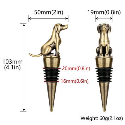 Wijnstopper - DogGuard - Decoratieve Sluiting - Herbruikbare Dop
