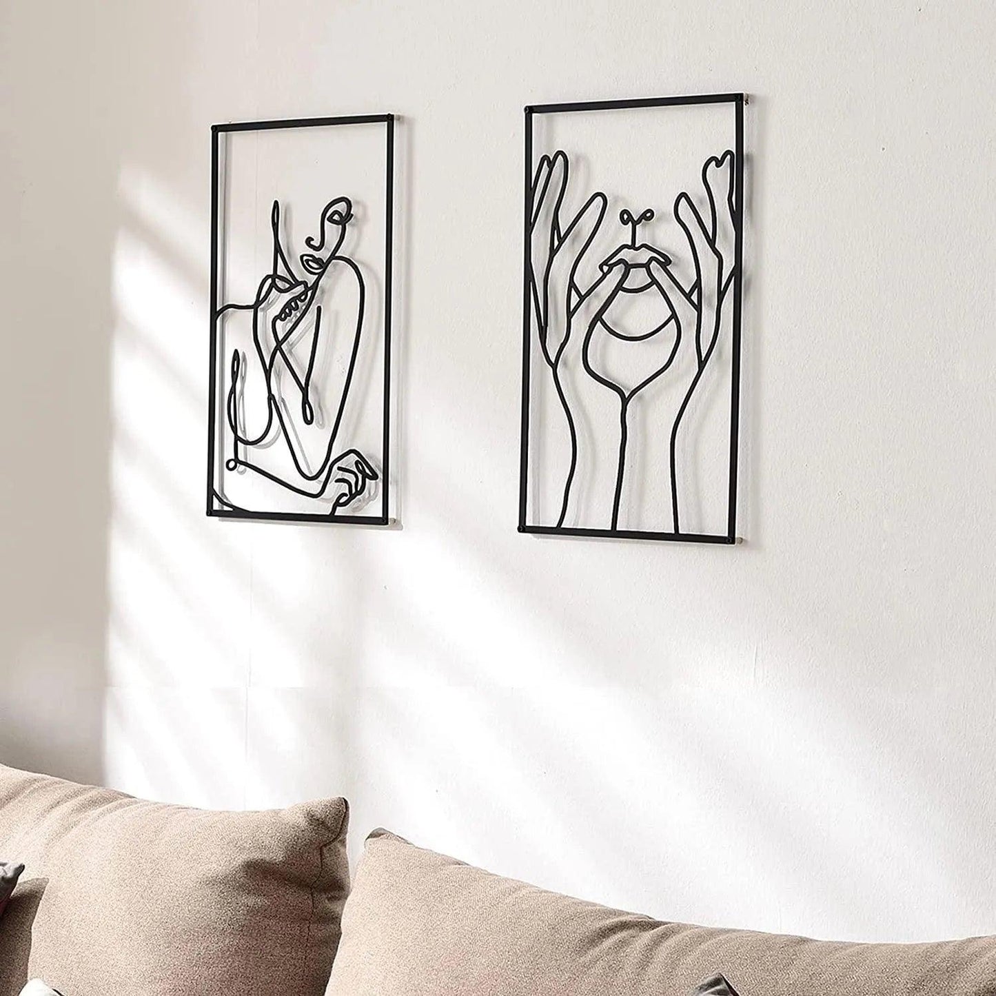 Wanddecoratie - NordicStyle - Abstracte Silhouet - IJzeren Decoratie