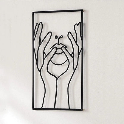 Wanddecoratie - NordicStyle - Abstracte Silhouet - IJzeren Decoratie