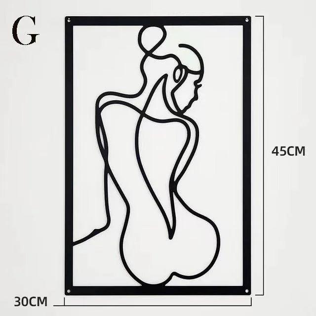 Wanddecoratie - NordicStyle - Abstracte Silhouet - IJzeren Decoratie