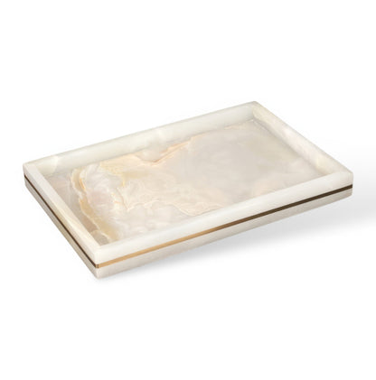 Badkameraccessoireset - MarbleLux - Natuurmarmer - Gouden Accenten