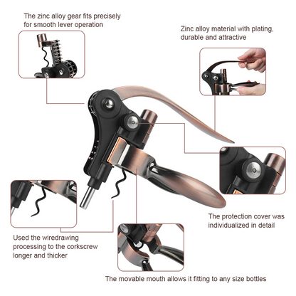 Wijnopener - CorkMaster - Konijnvormig Ontwerp - Zinklegering Constructie